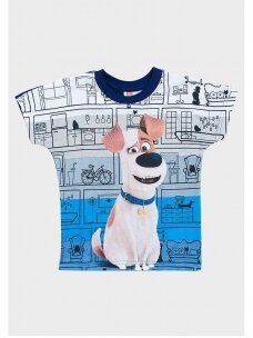 The Secret Life of Pets marškinėliai su tamsiai mėlyna apykakle 0969D181