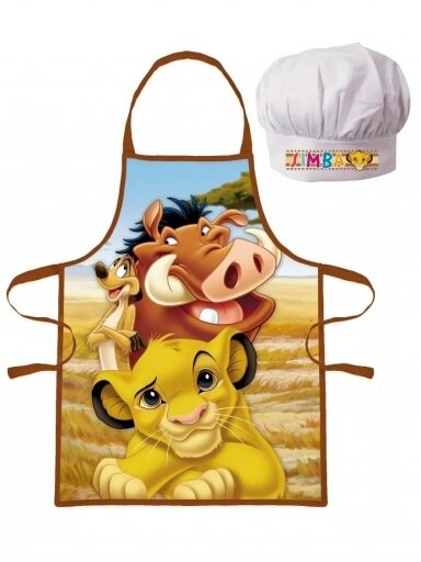 The Lion King virtuvės šefo prijuostė su kepure 1826D201
