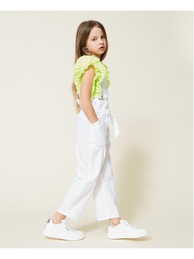 Twinset baltos kelnės su petnešėlėmis 2 Twinset baltos kelnės su petnešėlėmis 2