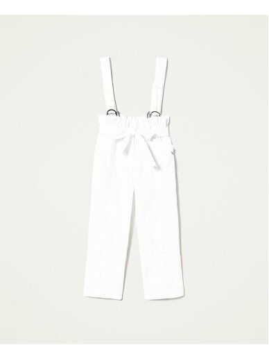 Twinset baltos kelnės su petnešėlėmis 5 Twinset baltos kelnės su petnešėlėmis 5