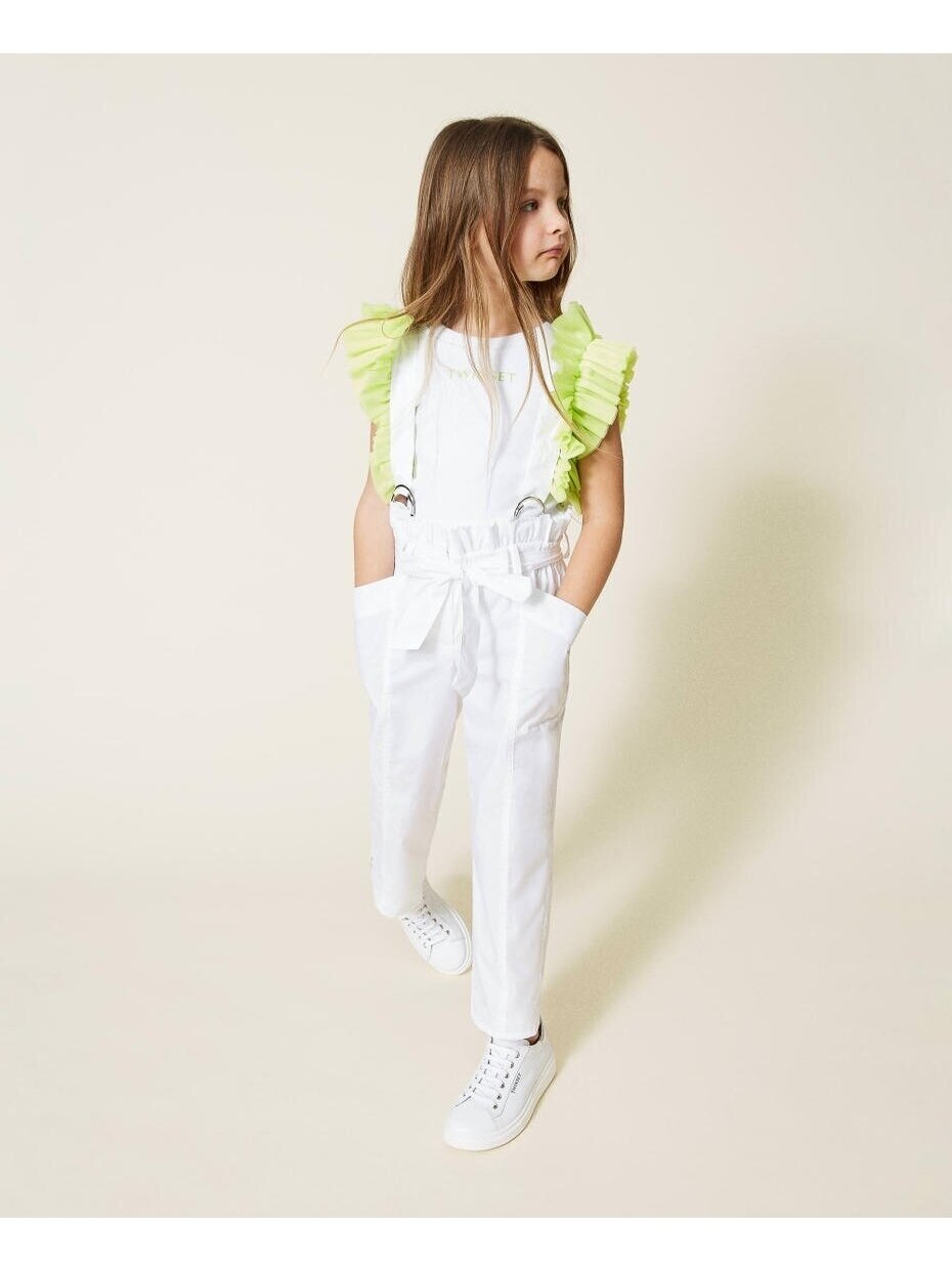 Twinset baltos kelnės su petnešėlėmis Twinset baltos kelnės su petnešėlėmis
