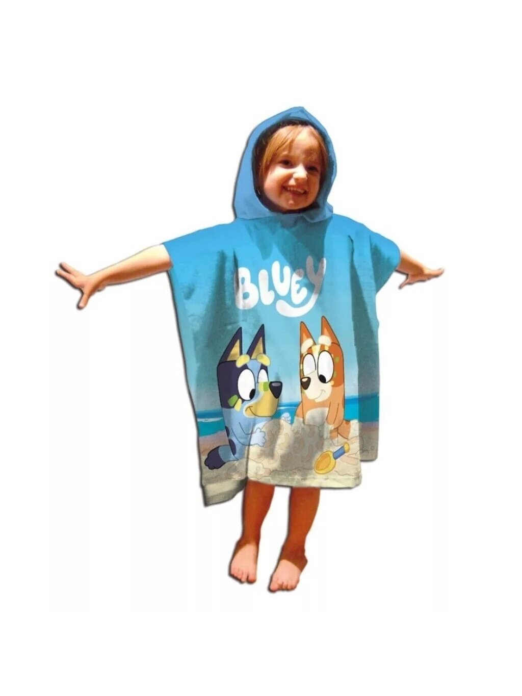 Vaikiškas pončas Bluey Sandcastle 5163D197-1 1