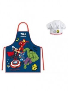 Vaikiška virtuvės šefo prijuostė su kepure Avengers Always Angry 2920D160