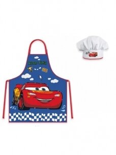 Vaikiška virtuvės šefo prijuostė su kepure Disney Cars Race Time 2926D166