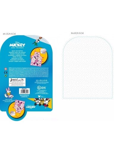 Vaikiška virtuvės šefo prijuostė su kepure Disney Minnie 2370D95