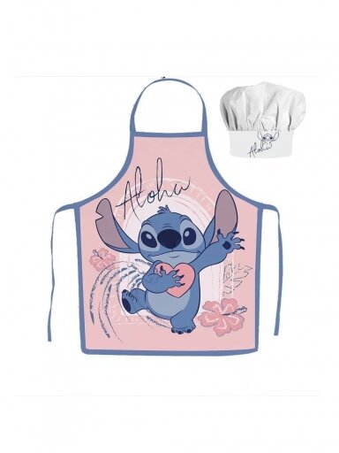 Vaikiška virtuvės šefo prijuostė su kepure Lilo and Stitch Aloha 3328D05