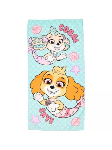 Vaikiškas paplūdimio rankšluostis Paw Patrol Mermaid 5202D136-2 Vaikiškas paplūdimio rankšluostis Paw Patrol Mermaid 5202D136-2