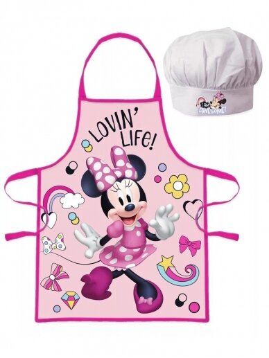 Vaikiška virtuvės šefo prijuostė su kepure Disney Minnie 2370D95