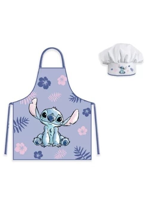 Vaikiška virtuvės šefo prijuostė su kepure Lilo and Stitch Purple 3109D93 Vaikiška virtuvės šefo prijuostė su kepure Lilo and Stitch Purple 3109D93
