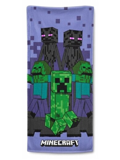 Vonios ir paplūdimio rankšluostis Minecraft Purple 5167D197-1 Vonios ir paplūdimio rankšluostis Minecraft Purple 5167D197-1