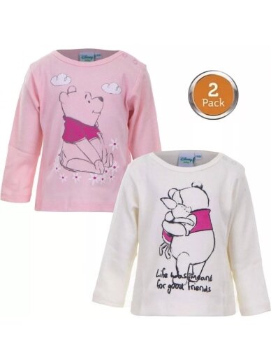 Winnie the Pooh marškinėliai ilgomis rankovėmis 2vnt