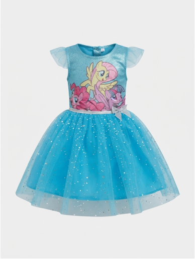 Žydros spalvos suknelė su tiuliu My Little Pony Žydros spalvos suknelė su tiuliu My Little Pony